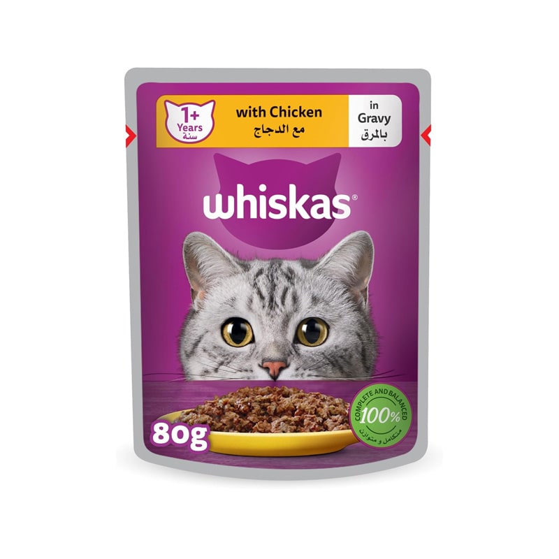 پوچ گربه بالغ با طعم مرغ در سس...