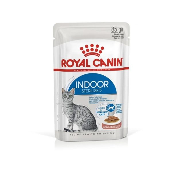 پوچ گربه عقیم شده ایندور رویال کنین 85 گرم