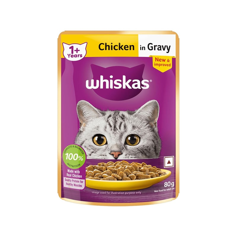 پوچ گربه بالغ با طعم تکه های مرغ...