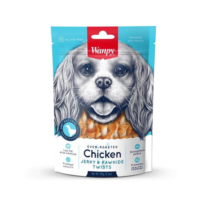 تشویقی سگ ونپی دورپیچ مرغ 100 گرم