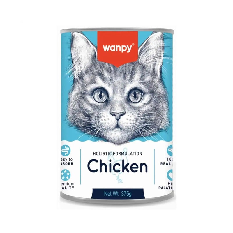 کنسرو گربه با طعم مرغ ونپی 375 گرم