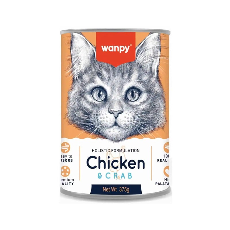 کنسرو گربه با طعم مرغ و خرچنگ ونپی...