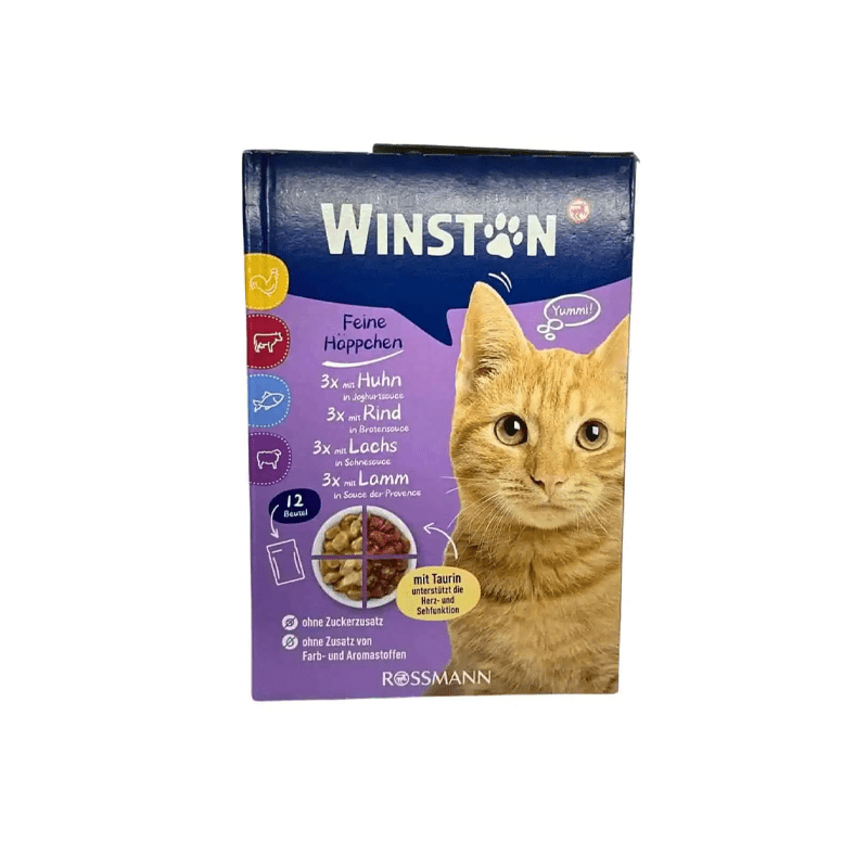 پوچ گربه وینستون طعم گوشت گاو 100گرم