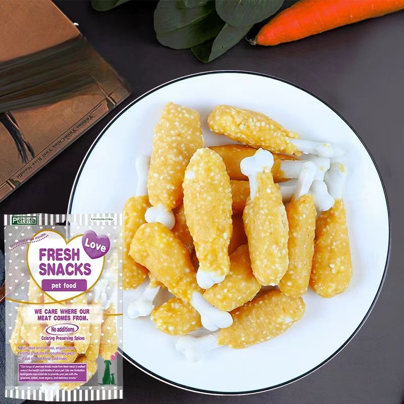 تشویقی اسخوانی سگ با دورپیچ مرغ