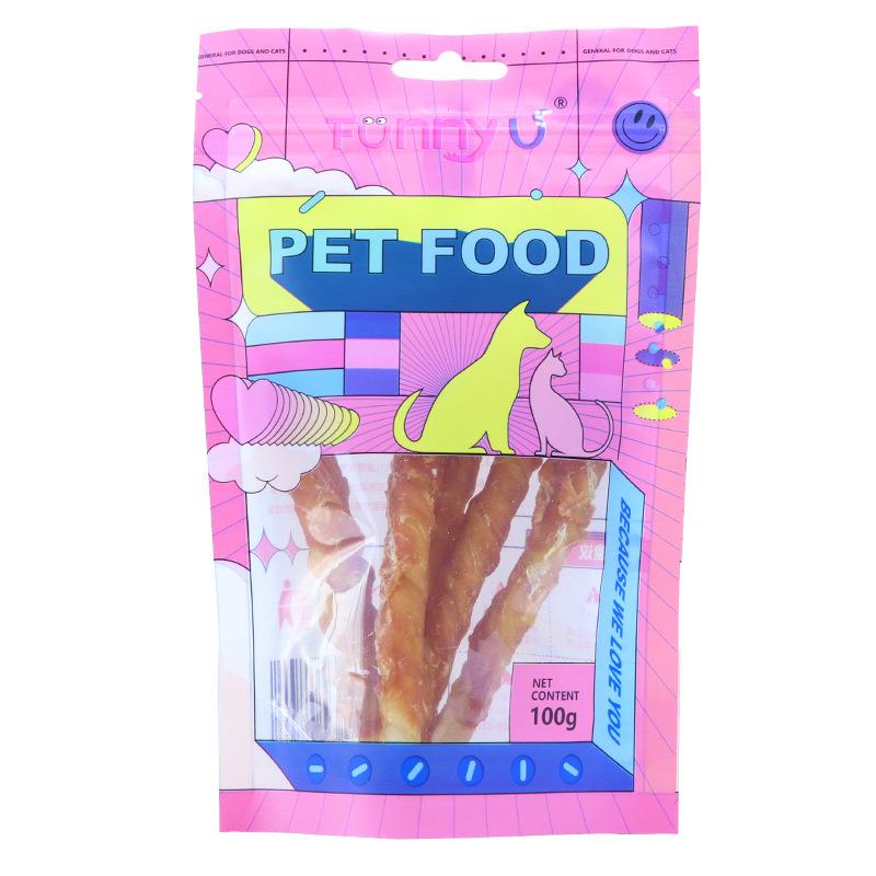 تشویقی سگ دورپیچ مرغ 100گرم