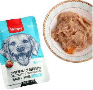 پوچ سگ ونپی با طعم مرغ و تاندون گاو