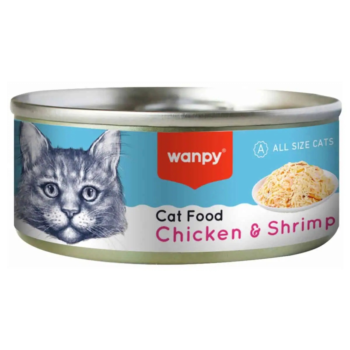 کنسرو گربه ونپی با طعم مرغ و میگو...