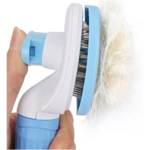 برس موی سگ و گربه گربه با دکمه تخلیه