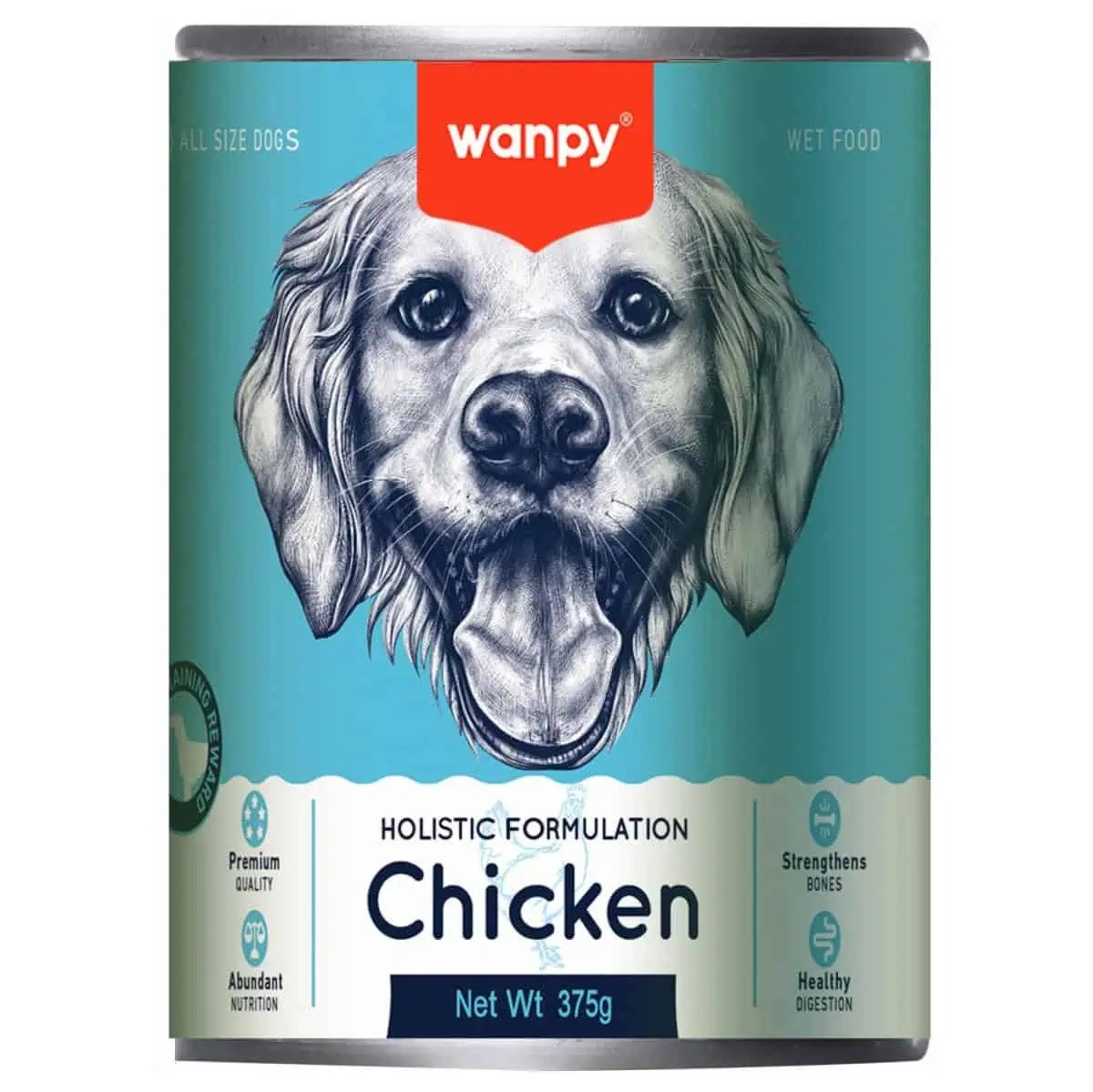 کنسرو سگ با طعم مرغ ونپی 375 گرم